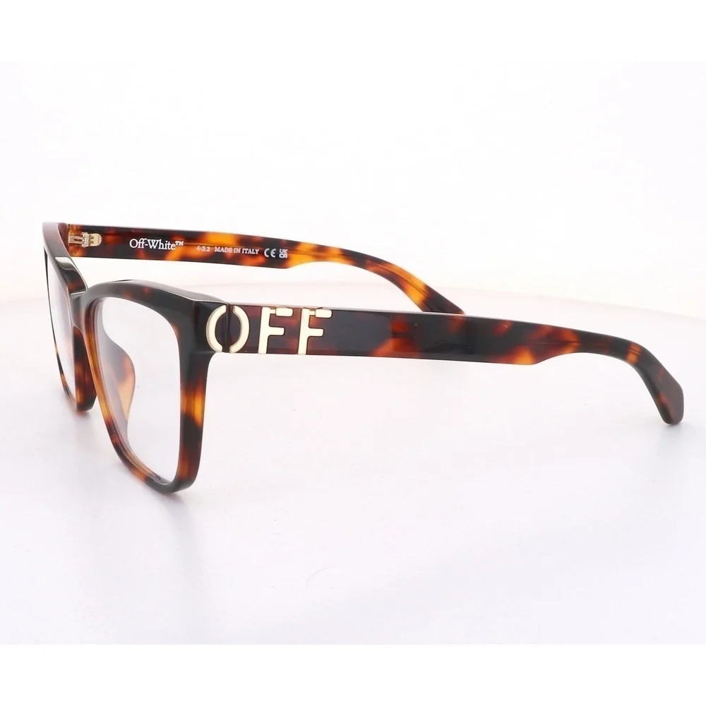 NWT Off-White Style 67 Havana Square 55mm Eyeglasses